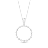 Thumbnail Image 1 of Previously Owned Diamond Circle Necklace 1/4 ct tw Round-cut 10K White Gold 18&quot;