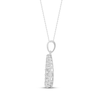 Thumbnail Image 2 of Previously Owned Diamond Circle Necklace 1/4 ct tw Round-cut 10K White Gold 18&quot;