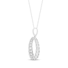 Thumbnail Image 3 of Previously Owned Diamond Circle Necklace 1/4 ct tw Round-cut 10K White Gold 18&quot;