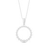 Thumbnail Image 4 of Previously Owned Diamond Circle Necklace 1/4 ct tw Round-cut 10K White Gold 18&quot;