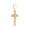 Thumbnail Image 4 of Previously Owned Men's Diamond Cross Pendant 2 ct tw Round-cut 10K Yellow Gold