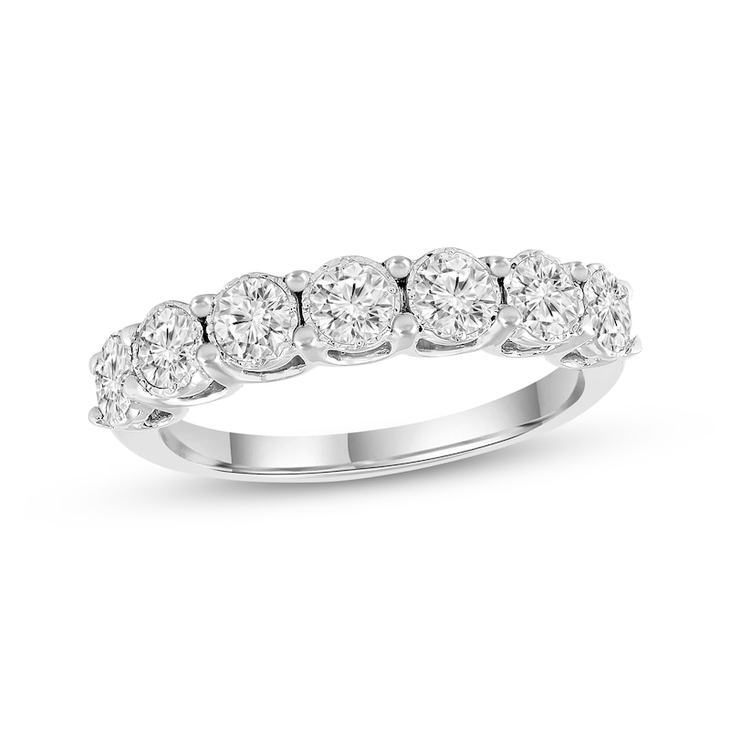 Main Image 1 of Previously Owned Radiant Reflections Diamond Anniversary Ring 1 ct tw Round-Cut 14K White Gold