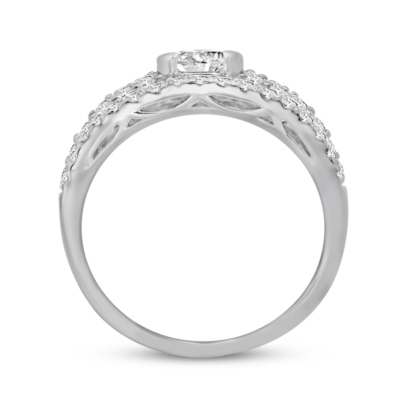 Main Image 2 of Previously Owned Diamond Engagement Ring 1-1/8 ct tw Round-cut 14K White Gold