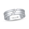 Thumbnail Image 0 of Previously Owned Men's THE LEO Wedding Band 1/6 ct tw Round-cut Diamonds 14K White Gold