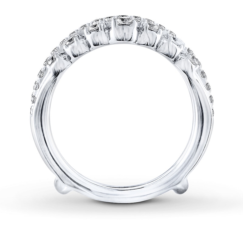 Main Image 2 of Previously Owned THE LEO Diamond Enhancer Ring 1 ct tw Round-cut 14K White Gold