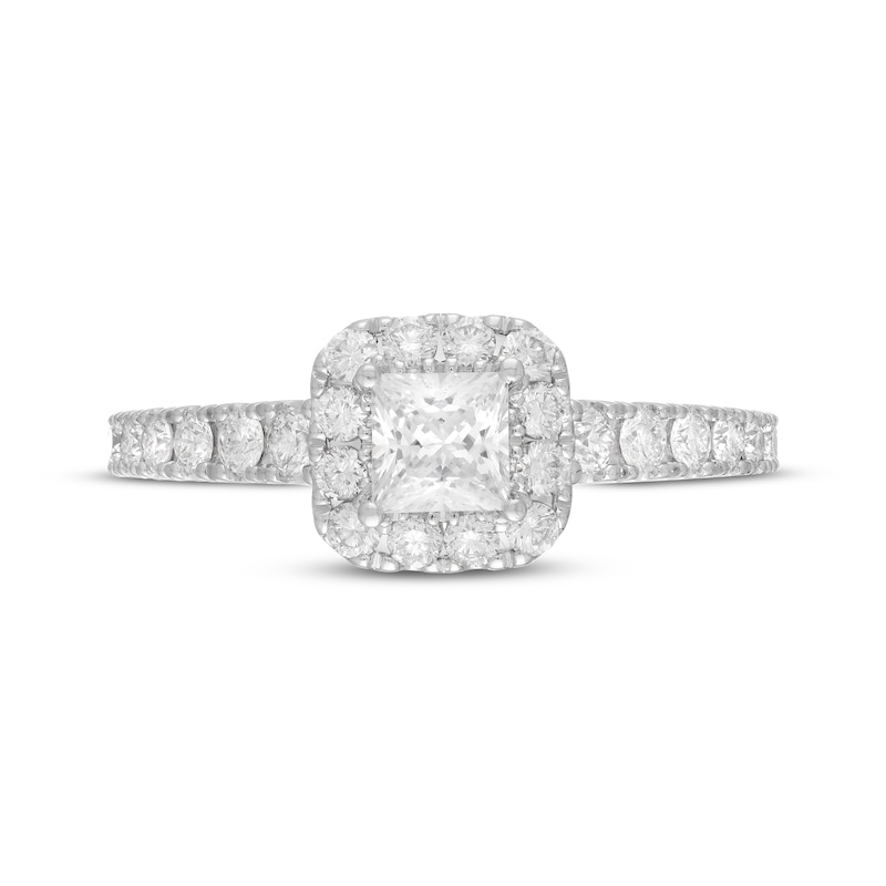 Main Image 3 of Previously Owned Neil Lane Diamond Engagement Ring 1-1/8 ct tw Princess & Round-cut 14K White Gold