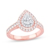 Thumbnail Image 1 of Previously Owned Diamond Engagement Ring 1 ct tw Pear & Round 14K Rose Gold