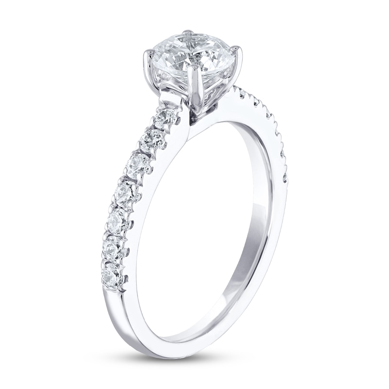 Main Image 3 of Previously Owned THE LEO Diamond Engagement Ring 1-3/8 ct tw Round-cut 14K White Gold