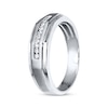 Thumbnail Image 2 of Previously Owned Men's Diamond Wedding Band 1/10 ct tw Round-cut 10K White Gold