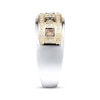 Thumbnail Image 1 of Previously Owned Men's Brown/White Diamond Wedding Band 1/2 ct tw Round-cut 10K Two-Tone Gold - Size 7