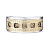 Thumbnail Image 3 of Previously Owned Men's Brown/White Diamond Wedding Band 1/2 ct tw Round-cut 10K Two-Tone Gold - Size 7