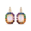 Previously Owned Le Vian Multi-Gemstone Earrings 1/10 ct tw Diamonds ...