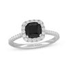 Thumbnail Image 4 of Neil Lane Cushion-Cut Black Diamond & White Diamond Engagement Ring 2 ct tw 14K White Gold