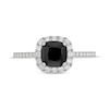 Thumbnail Image 6 of Neil Lane Cushion-Cut Black Diamond & White Diamond Engagement Ring 2 ct tw 14K White Gold