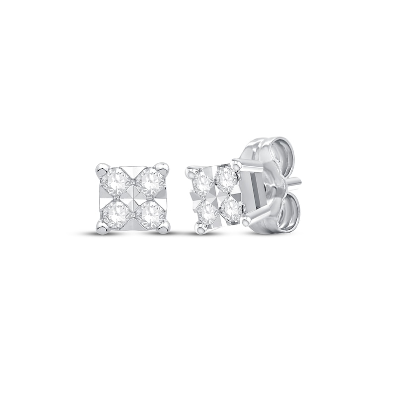 Previously Owned Diamond Stud Earrings 1/8 ct tw 10K White Gold