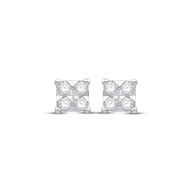 Previously Owned Diamond Stud Earrings 1/8 ct tw 10K White Gold