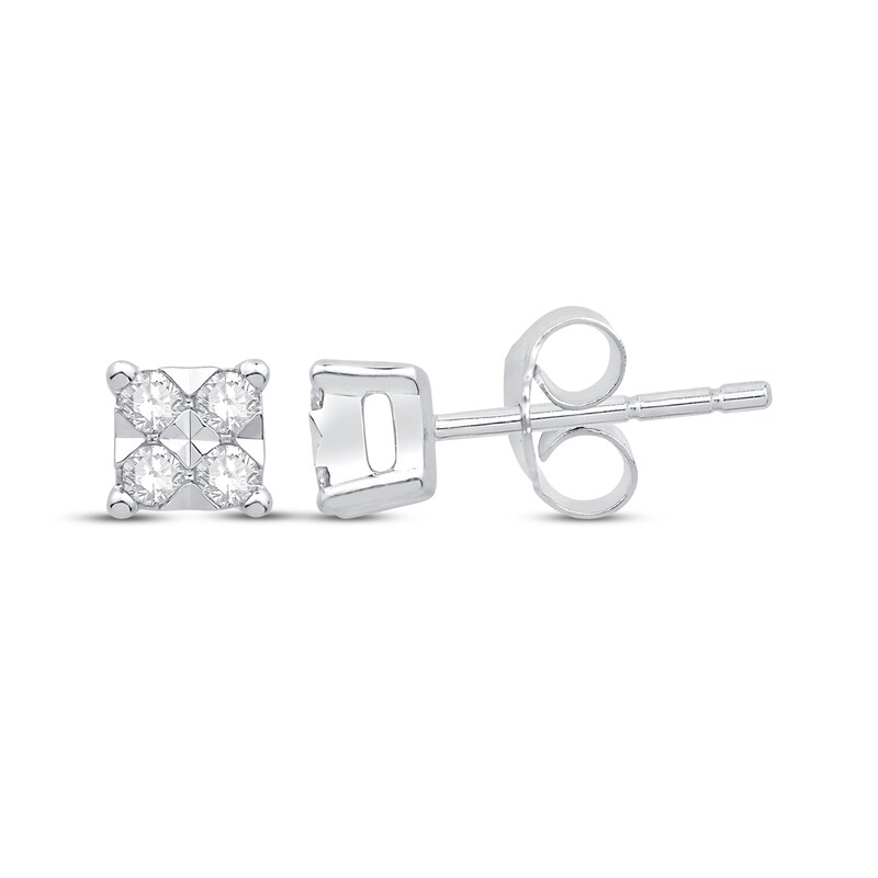 Previously Owned Diamond Stud Earrings 1/8 ct tw 10K White Gold