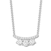 Thumbnail Image 0 of Previously Owned Three-Stone Diamond Necklace 1 ct tw Round-cut 14K White Gold 18"