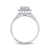 Thumbnail Image 3 of Previously Owned Multi-Diamond Engagement Ring 1 ct tw Princess-Cut 14K White Gold