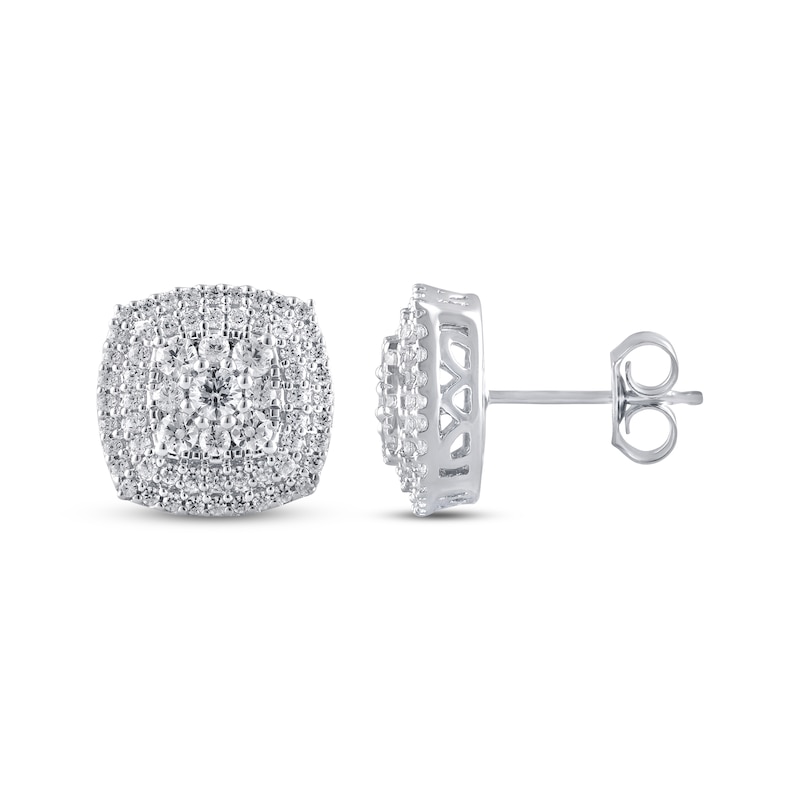 Main Image 1 of Previously Owned Diamond Earrings 1 ct tw 10K White Gold