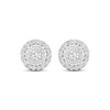 Thumbnail Image 2 of Previously Owned Diamond Halo Stud Earrings 1 ct tw Round-Cut 10K White Gold