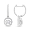 Thumbnail Image 1 of Previously Owned Unstoppable Love Diamond Halo Earrings 1/2 ct tw Round-Cut 10K White Gold