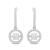 Thumbnail Image 2 of Previously Owned Unstoppable Love Diamond Halo Earrings 1/2 ct tw Round-Cut 10K White Gold