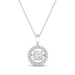 Previously Owned Unstoppable Love Necklace 1 ct tw 10K White Gold 19&quot;