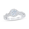 Thumbnail Image 1 of Previously Owned THE LEO First Light Diamond Engagement Ring 7/8 ct tw Round-cut 14K White Gold