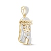 Thumbnail Image 3 of Previously Owned Men’s Diamond Jesus Pendant 1/2 ct tw 10K Yellow Gold