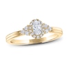 Thumbnail Image 1 of Previously Owned Diamond Engagement Ring 3/8 ct tw Oval & Round 14K Yellow Gold