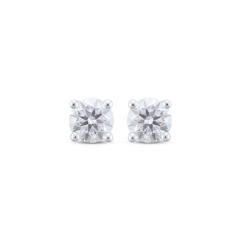 Lab-Created Diamonds by KAY Solitaire Stud Earrings 1 ct tw 14K White Gold (I/SI2)