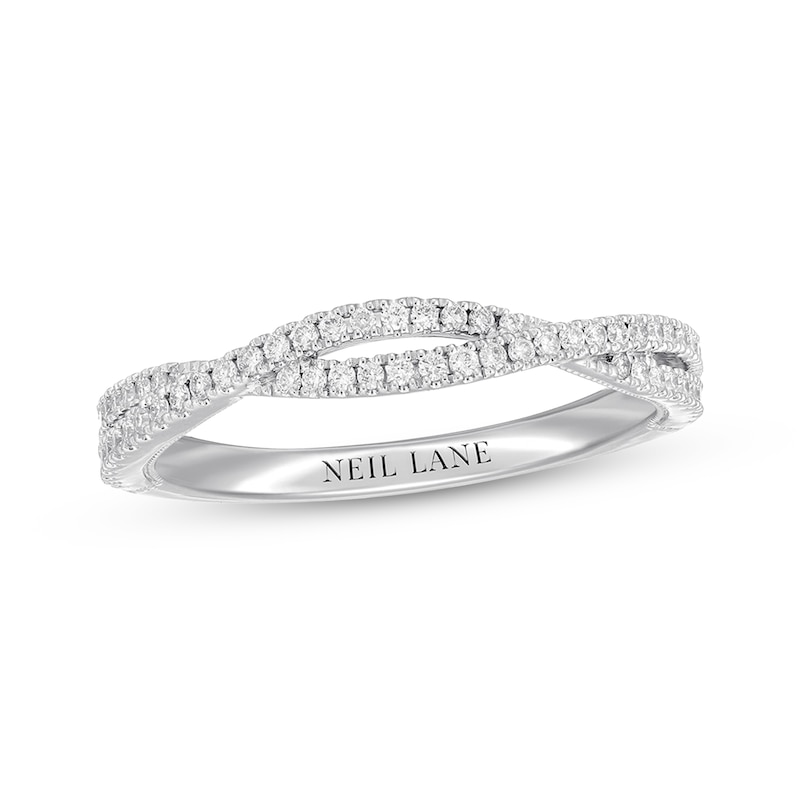 Main Image 1 of Previously Owned Neil Lane Diamond Wedding Band 1/4 ct tw Round-cut 14K White Gold