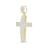 Thumbnail Image 1 of Previously Owned Men's Diamond Cross Pendant 1/2 ct tw Round-cut 10K Yellow Gold