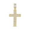 Thumbnail Image 3 of Previously Owned Men's Diamond Cross Pendant 1/2 ct tw Round-cut 10K Yellow Gold