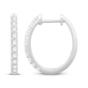 Thumbnail Image 1 of Previously Owned Diamond Hoop Earrings 1/2 ct tw 10K White Gold