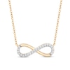 Thumbnail Image 1 of Previously Owned Hallmark Diamonds Infinity Necklace 1/10 ct tw 10K Yellow Gold 18&quot;