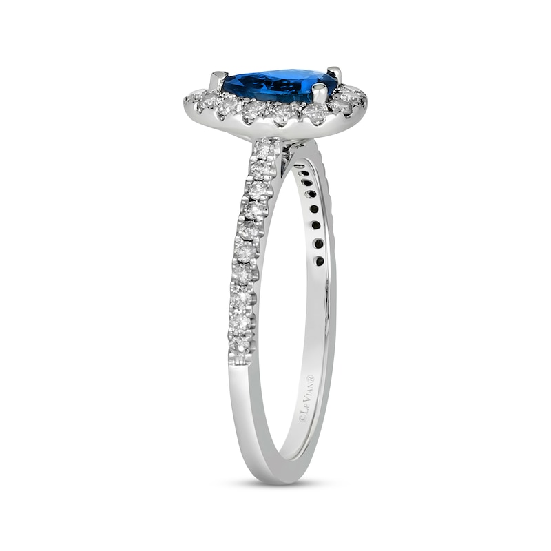 Main Image 2 of Previously Owned Le Vian Sapphire Ring 3/8 ct tw Diamonds 14K Vanilla Gold