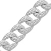 Thumbnail Image 1 of Previously Owned Men's Diamond Curb Link Bracelet 1 ct tw Sterling Silver 8.5"