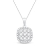 Thumbnail Image 1 of Previously Owned Diamond Necklace 1/2 ct tw Round-Cut 10K White Gold 18&quot;