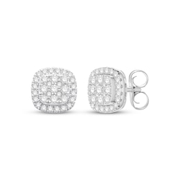 Previously Owned Diamond Stud Earrings 1/2 ct tw Round-Cut 10K White Gold