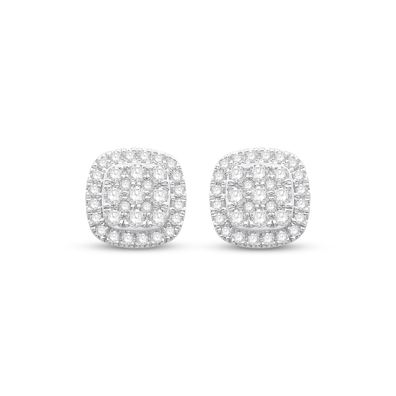 Previously Owned Diamond Stud Earrings 1/2 ct tw Round-Cut 10K White Gold