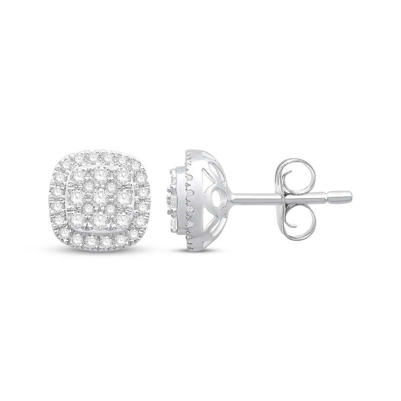 Previously Owned Diamond Stud Earrings 1/2 ct tw Round-Cut 10K White Gold