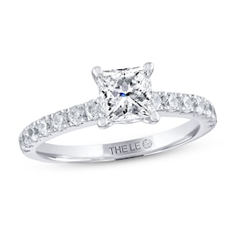 Previously Owned THE LEO Diamond Engagement Ring 1-3/8 ct tw Princess & Round-cut 14K White Gold