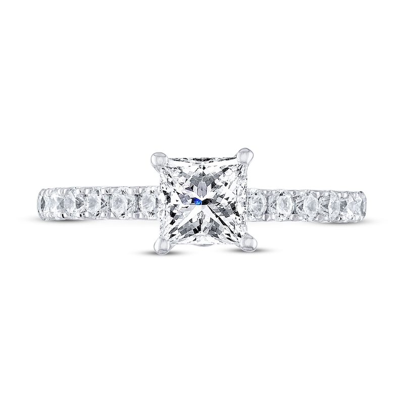 Main Image 2 of Previously Owned THE LEO Diamond Engagement Ring 1-3/8 ct tw Princess & Round-cut 14K White Gold