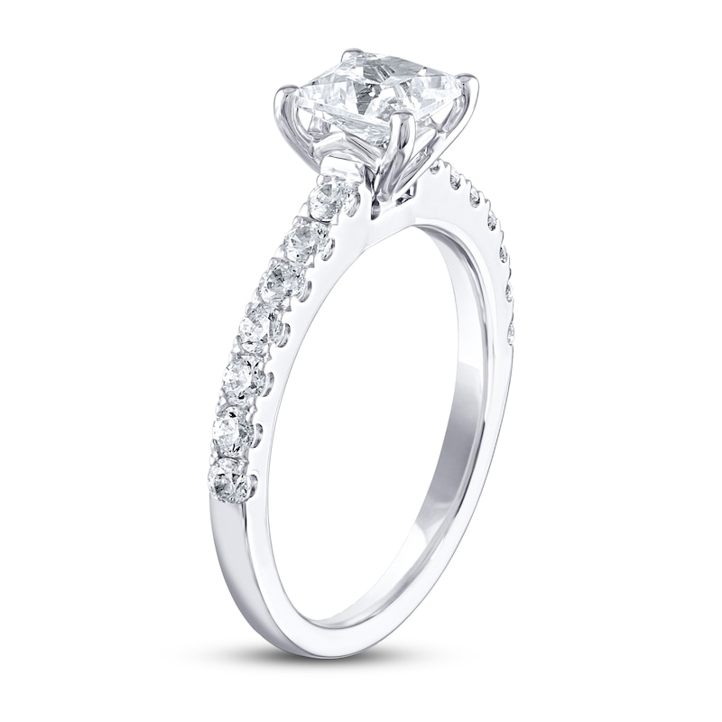 Main Image 3 of Previously Owned THE LEO Diamond Engagement Ring 1-3/8 ct tw Princess & Round-cut 14K White Gold