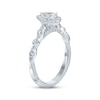 Thumbnail Image 1 of Previously Owned Monique Lhuillier Bliss Diamond Engagement Ring 7/8 ct tw Pear & Round-cut 18K White Gold