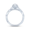 Thumbnail Image 3 of Previously Owned Monique Lhuillier Bliss Diamond Engagement Ring 7/8 ct tw Pear & Round-cut 18K White Gold