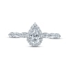 Thumbnail Image 4 of Previously Owned Monique Lhuillier Bliss Diamond Engagement Ring 7/8 ct tw Pear & Round-cut 18K White Gold