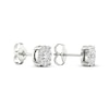 Diamond Halo Stud Earrings 1 ct tw Round-Cut 10K White Gold